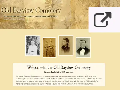 Screenshot of Old Bayview Cemetery Website