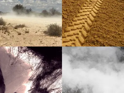 Collage of Dust and Particle Pollution