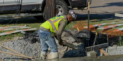 Man doing construction work