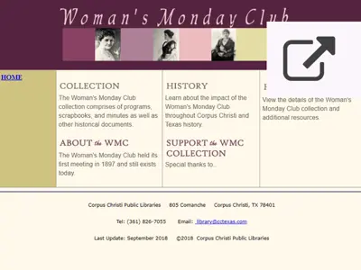 Screenshot of Women's Monday Club Website