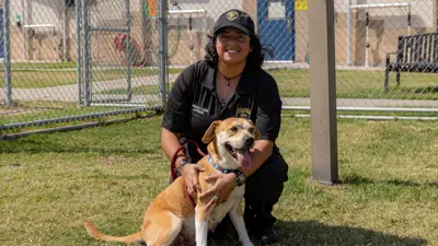 Woman with dog