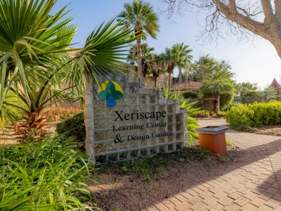 Xeriscape garden entrance