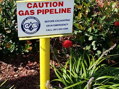 Gas Pipeline Sign